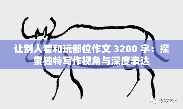 让别人看和玩部位作文 3200 字：探索独特写作视角与深度表达