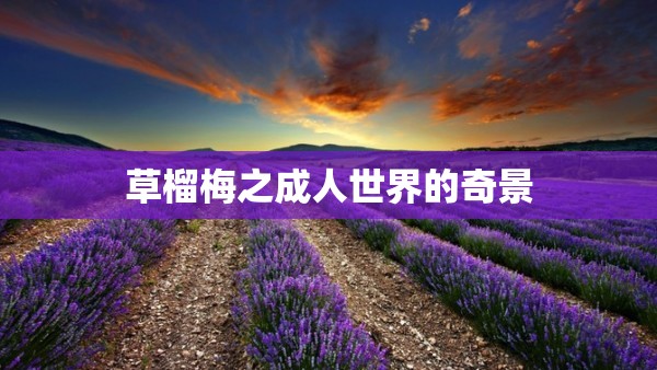 草榴梅之成人世界的奇景
