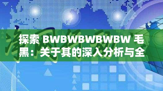 探索 BWBWBWBWBW 毛黑：关于其的深入分析与全面探讨