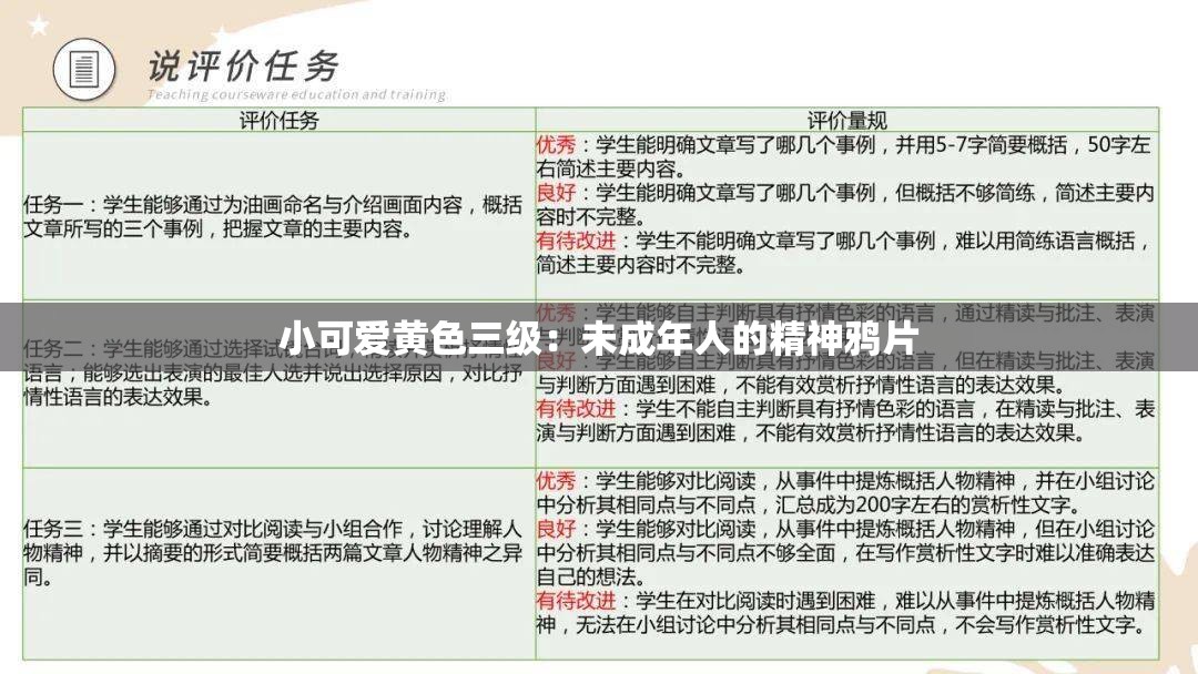 小可爱黄色三级：未成年人的精神鸦片