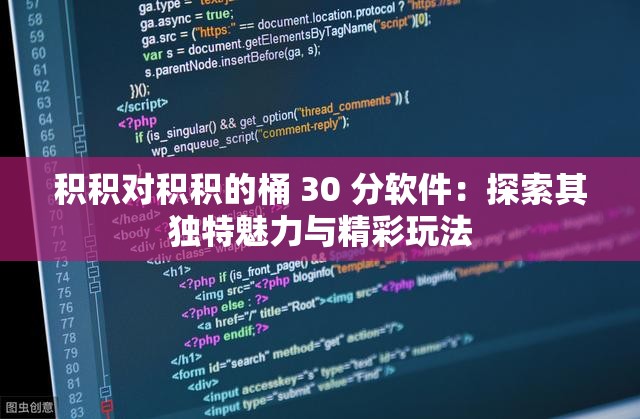 积积对积积的桶 30 分软件：探索其独特魅力与精彩玩法
