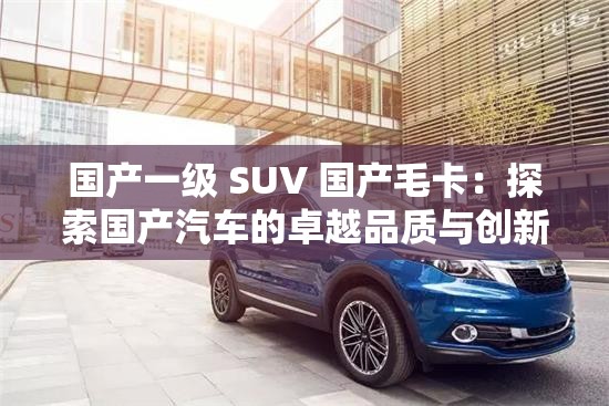 国产一级 SUV 国产毛卡：探索国产汽车的卓越品质与创新科技