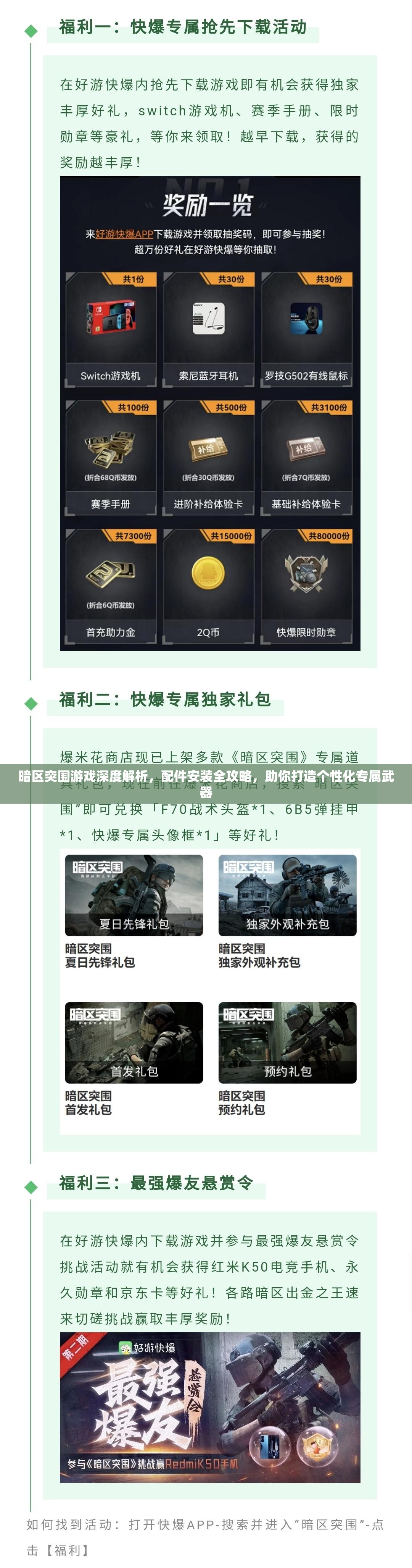 暗区突围游戏深度解析，配件安装全攻略，助你打造个性化专属武器