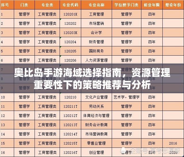 奥比岛手游海域选择指南，资源管理重要性下的策略推荐与分析