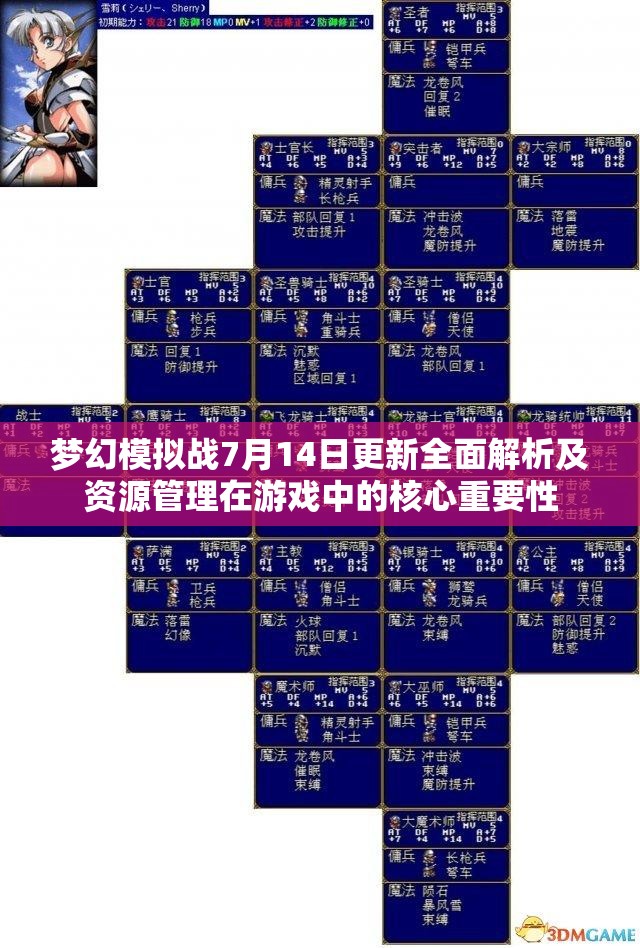 梦幻模拟战7月14日更新全面解析及资源管理在游戏中的核心重要性