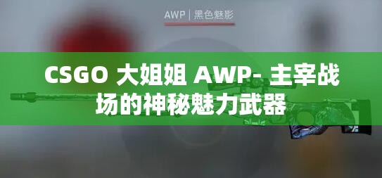 CSGO 大姐姐 AWP- 主宰战场的神秘魅力武器