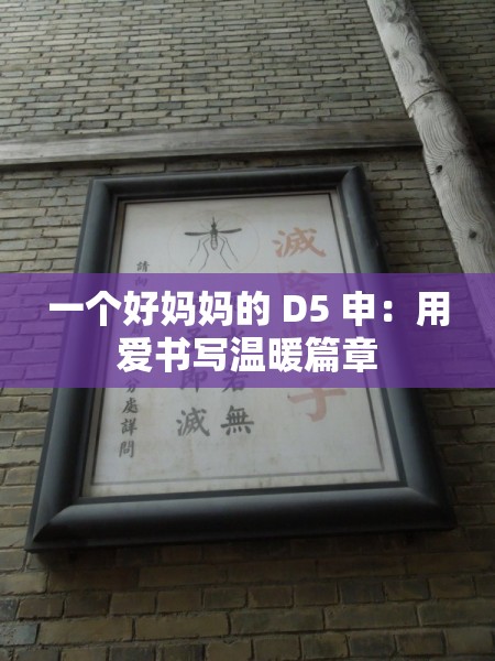 一个好妈妈的 D5 申：用爱书写温暖篇章