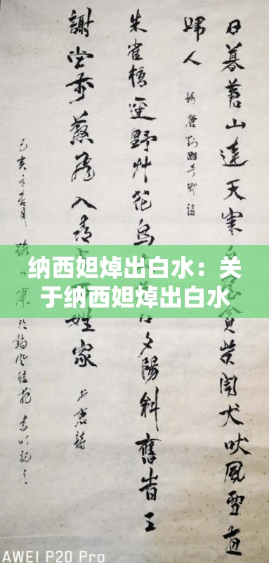 纳西妲焯出白水：关于纳西妲焯出白水的详细解读与探讨