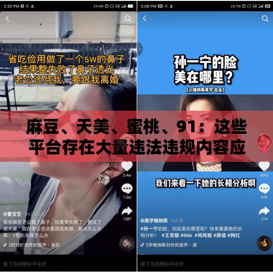 麻豆、天美、蜜桃、91：这些平台存在大量违法违规内容应被严厉打击