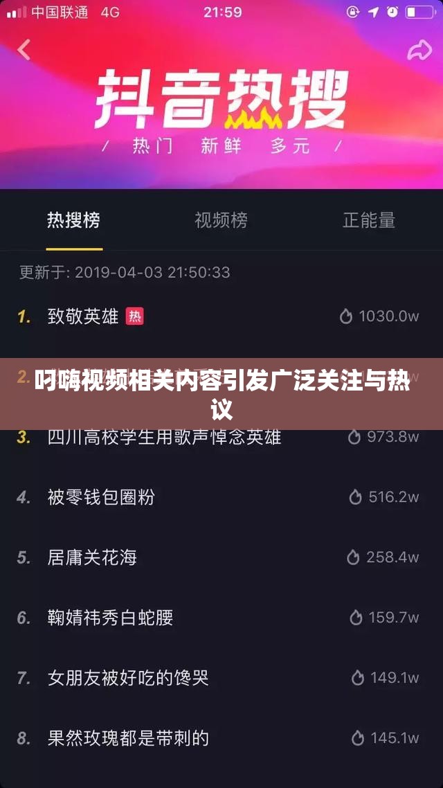 叼嗨视频相关内容引发广泛关注与热议