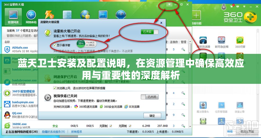 蓝天卫士安装及配置说明，在资源管理中确保高效应用与重要性的深度解析