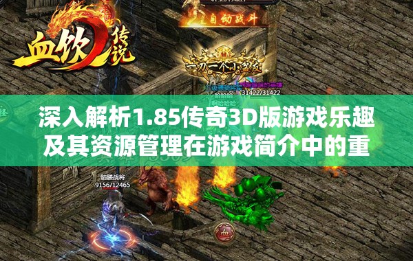 深入解析1.85传奇3D版游戏乐趣及其资源管理在游戏简介中的重要性