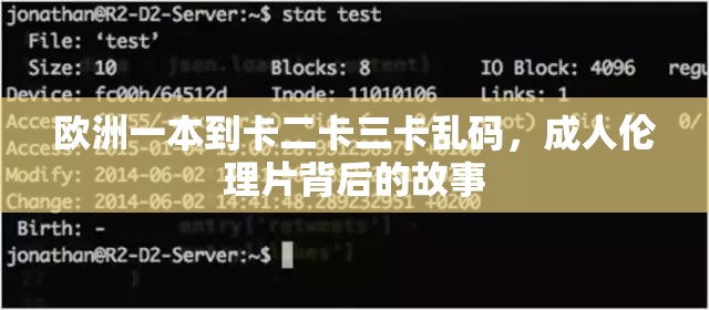 欧洲一本到卡二卡三卡乱码，成人伦理片背后的故事
