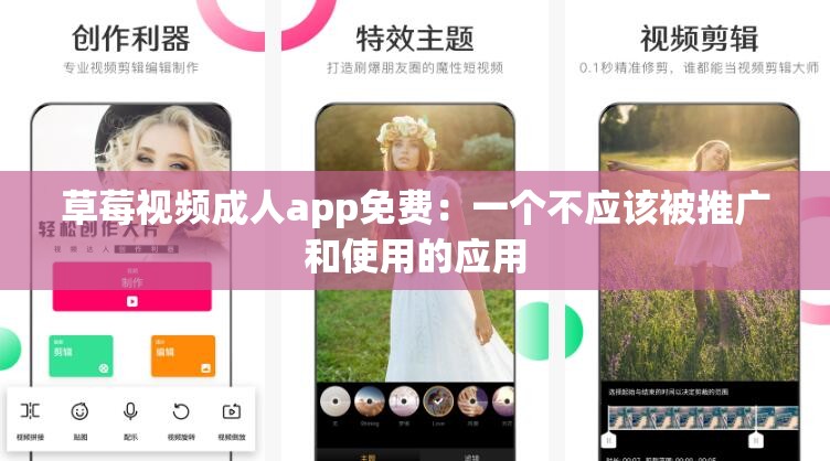 草莓视频成人app免费：一个不应该被推广和使用的应用