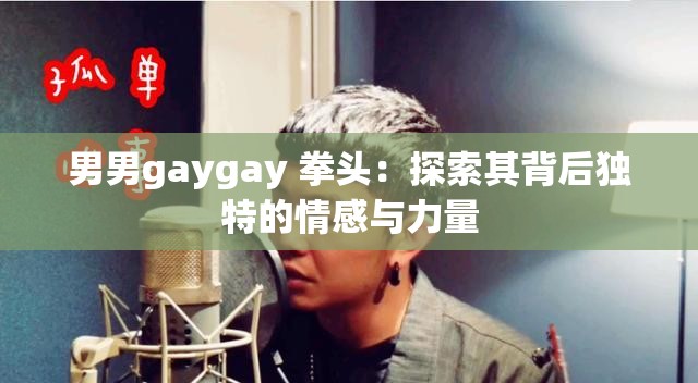 男男gaygay 拳头：探索其背后独特的情感与力量