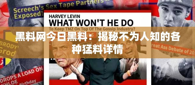 黑料网今日黑料：揭秘不为人知的各种猛料详情
