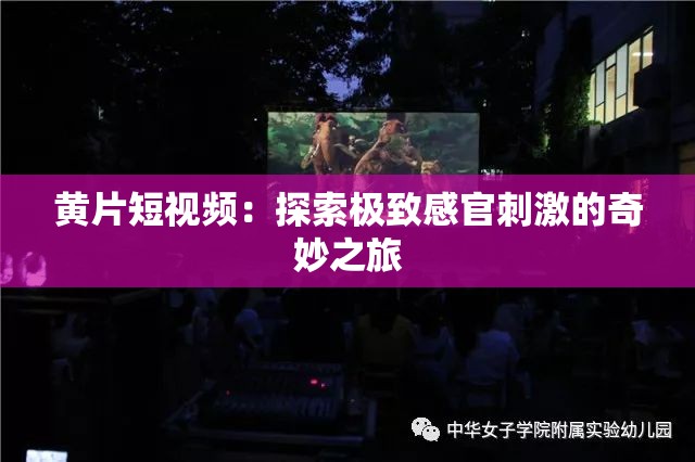 黄片短视频：探索极致感官刺激的奇妙之旅