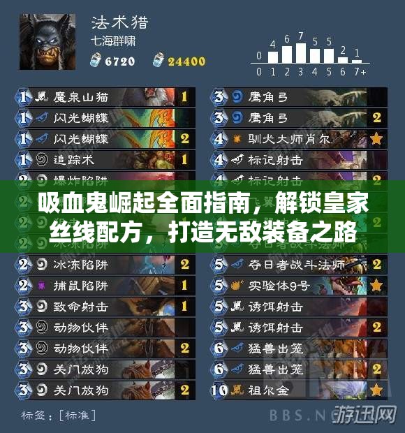 吸血鬼崛起全面指南，解锁皇家丝线配方，打造无敌装备之路