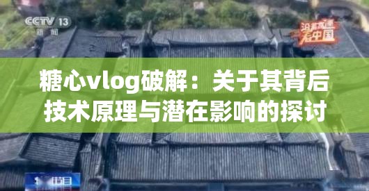 糖心vlog破解：关于其背后技术原理与潜在影响的探讨