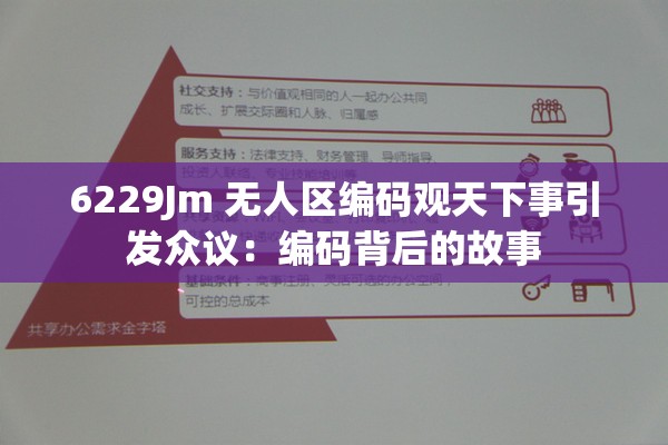 6229Jm 无人区编码观天下事引发众议：编码背后的故事