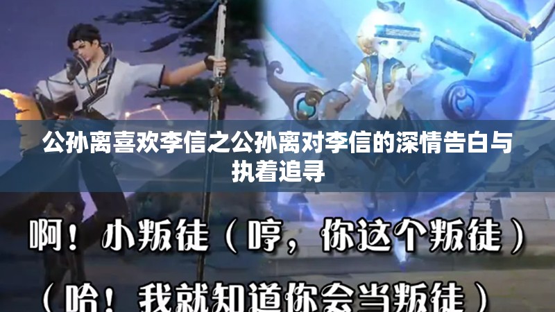 公孙离喜欢李信之公孙离对李信的深情告白与执着追寻