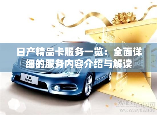 日产精品卡服务一览：全面详细的服务内容介绍与解读