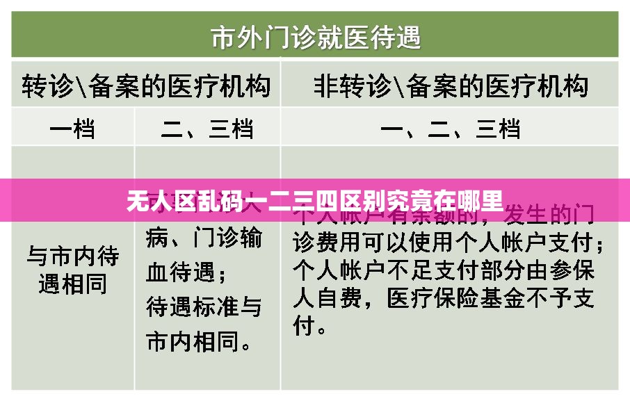 无人区乱码一二三四区别究竟在哪里