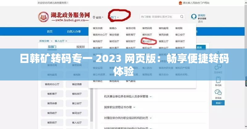 日韩矿转码专一 2023 网页版：畅享便捷转码体验