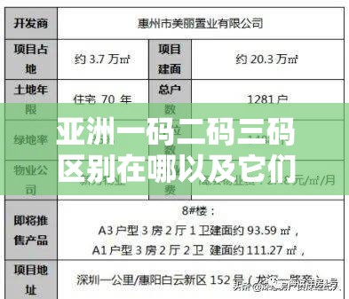 亚洲一码二码三码区别在哪以及它们各自的特点和用途是什么