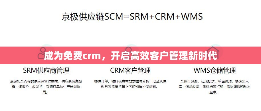 成为免费crm，开启高效客户管理新时代