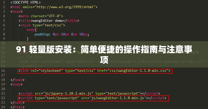 91 轻量版安装：简单便捷的操作指南与注意事项