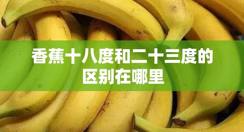 香蕉十八度和二十三度的区别在哪里