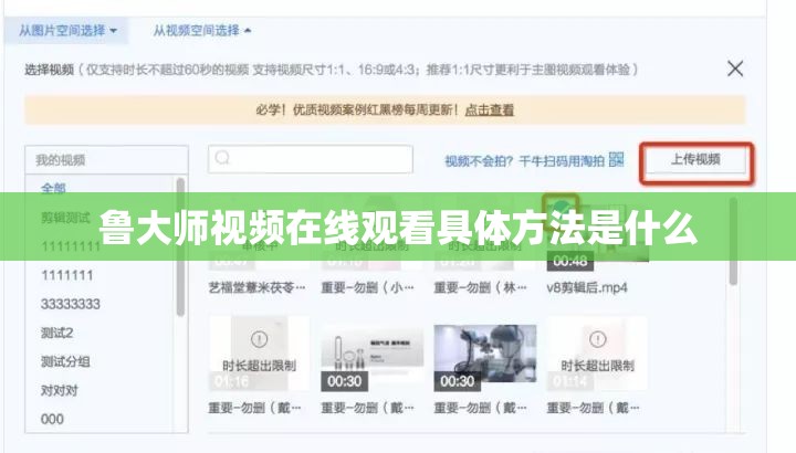 鲁大师视频在线观看具体方法是什么