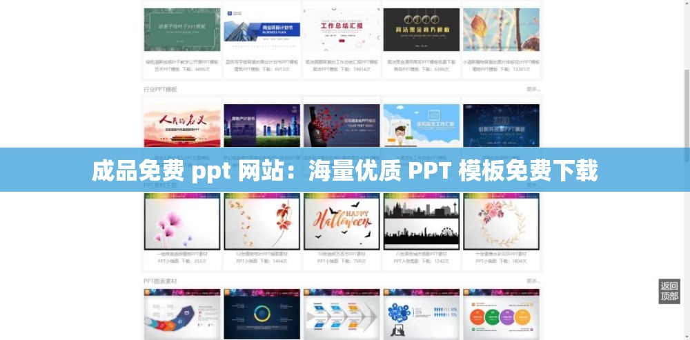 成品免费 ppt 网站：海量优质 PPT 模板免费下载