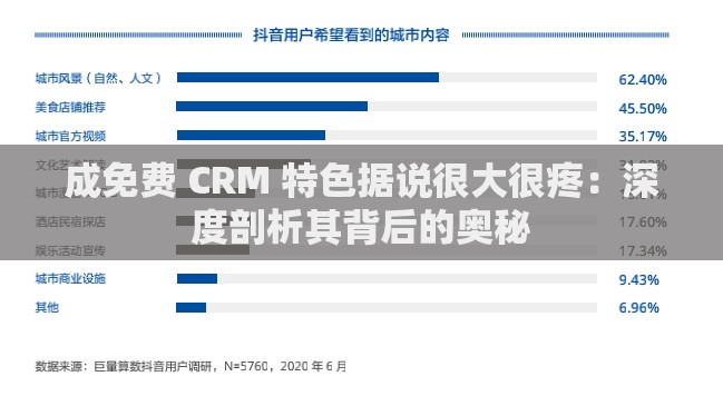 成免费 CRM 特色据说很大很疼：深度剖析其背后的奥秘