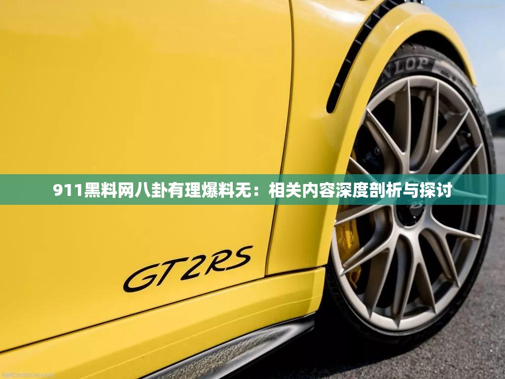 911黑料网八卦有理爆料无：相关内容深度剖析与探讨