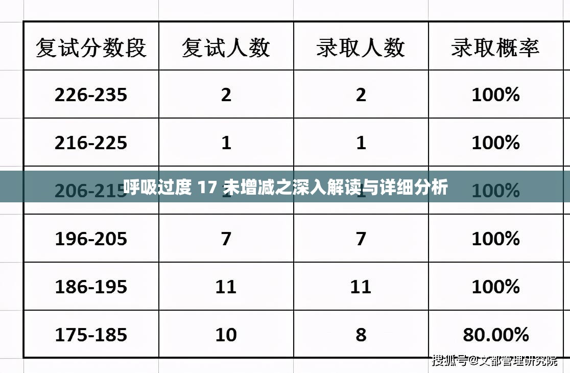 呼吸过度 17 未增减之深入解读与详细分析
