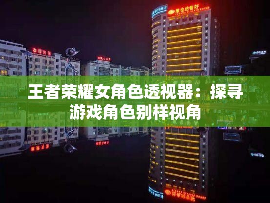 王者荣耀女角色透视器：探寻游戏角色别样视角