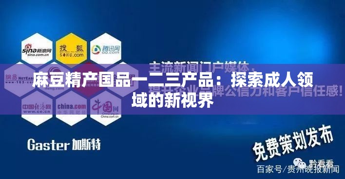 麻豆精产国品一二三产品：探索成人领域的新视界