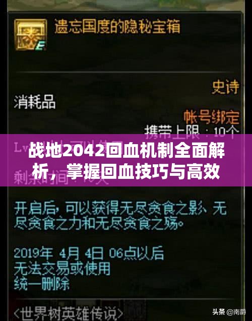 战地2042回血机制全面解析，掌握回血技巧与高效资源管理策略