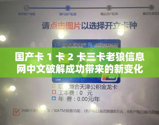 国产卡 1 卡 2 卡三卡老狼信息网中文破解成功带来的新变化