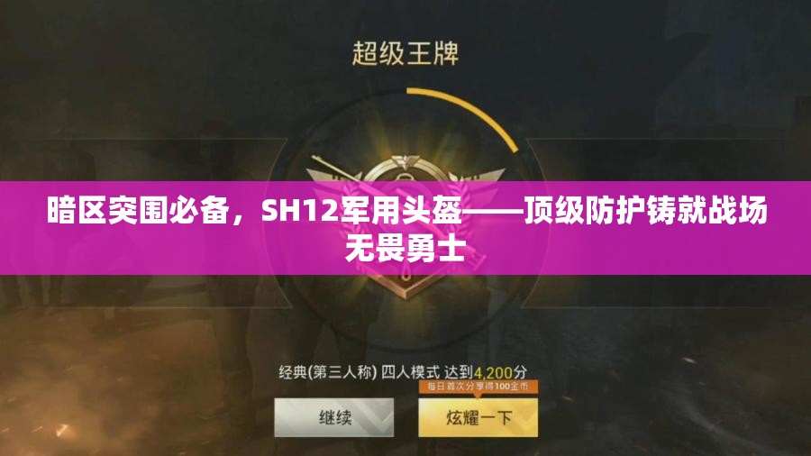 暗区突围必备，SH12军用头盔——顶级防护铸就战场无畏勇士