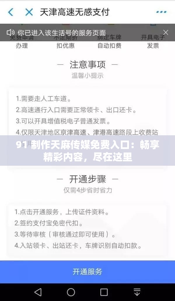 91 制作天麻传媒免费入口：畅享精彩内容，尽在这里