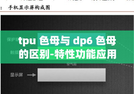 tpu 色母与 dp6 色母的区别-特性功能应用场景等方面对比分析