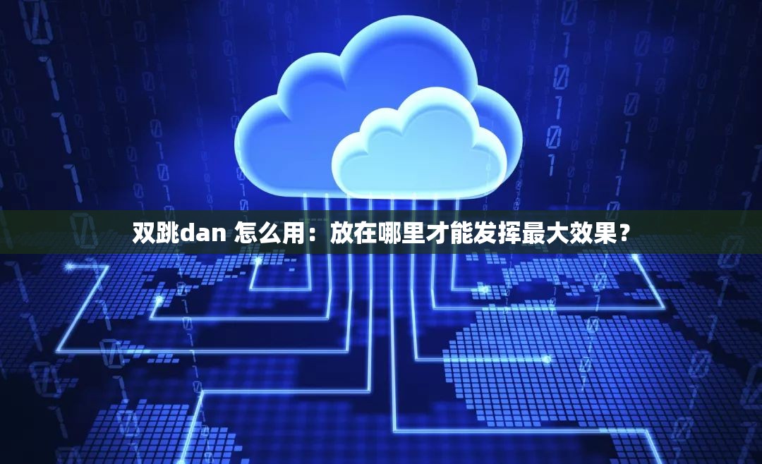 双跳dan 怎么用：放在哪里才能发挥最大效果？