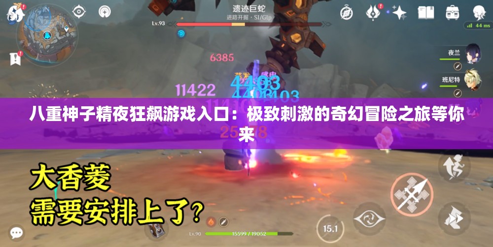 八重神子精夜狂飙游戏入口：极致刺激的奇幻冒险之旅等你来