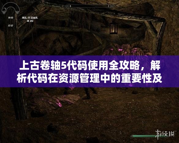 上古卷轴5代码使用全攻略，解析代码在资源管理中的重要性及高效管理技巧