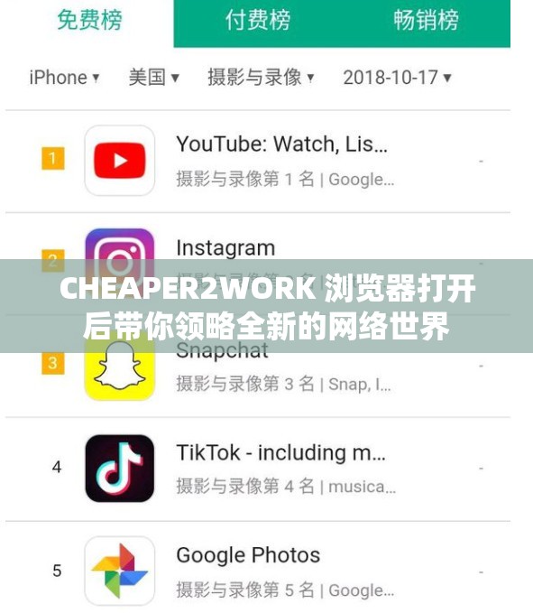 CHEAPER2WORK 浏览器打开后带你领略全新的网络世界