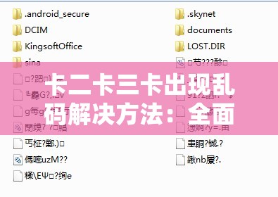 卡二卡三卡出现乱码解决方法：全面实用的应对策略
