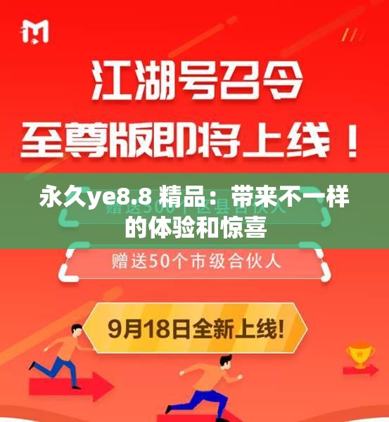 永久ye8.8 精品：带来不一样的体验和惊喜